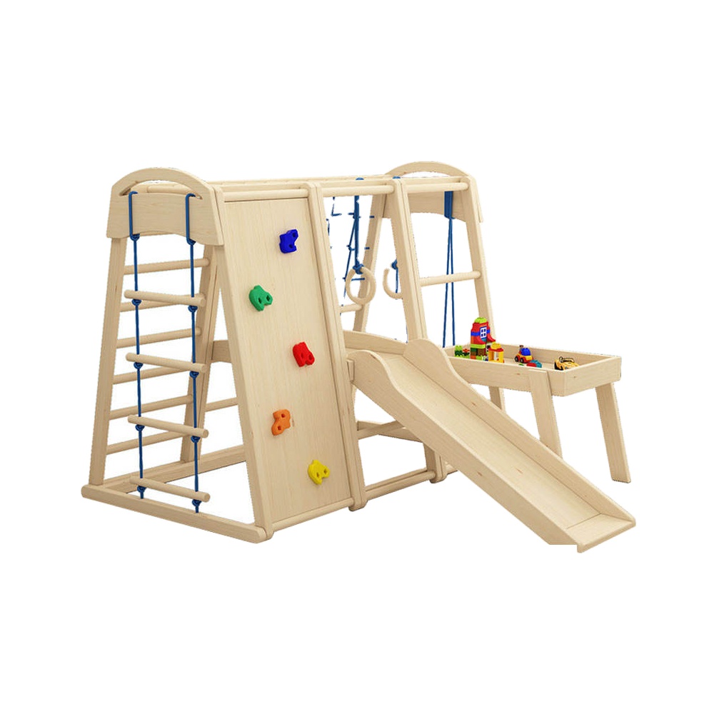 Kids Outdoor Wooden Climbing Frame - Wewnętrzne i zewnętrzne drewniane zestawy do