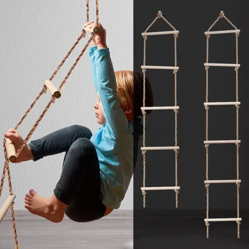 Kids Outdoor Swing - Drewniana drabina dla dzieci Aktywność na