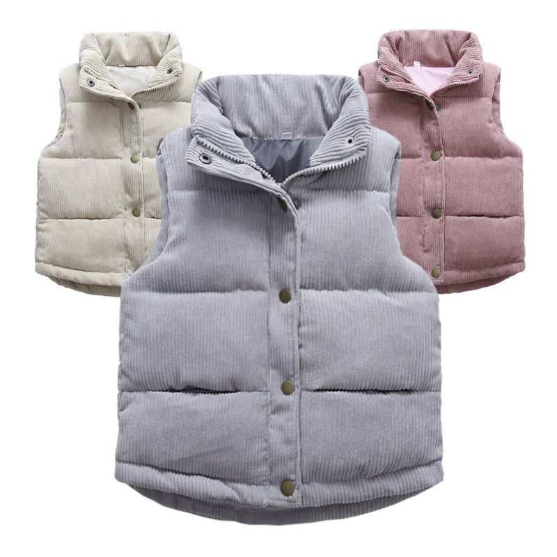 Kids Outdoor Clothing - Dzieci chłopcy dziewczęta sztruksowe kamizelki zagęścić