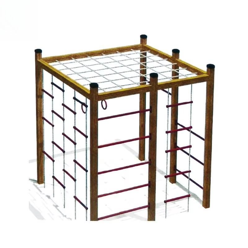 Kids Outdoor Wooden Climbing Frame - Drewniana drabinka do wspinaczki, zabawka do