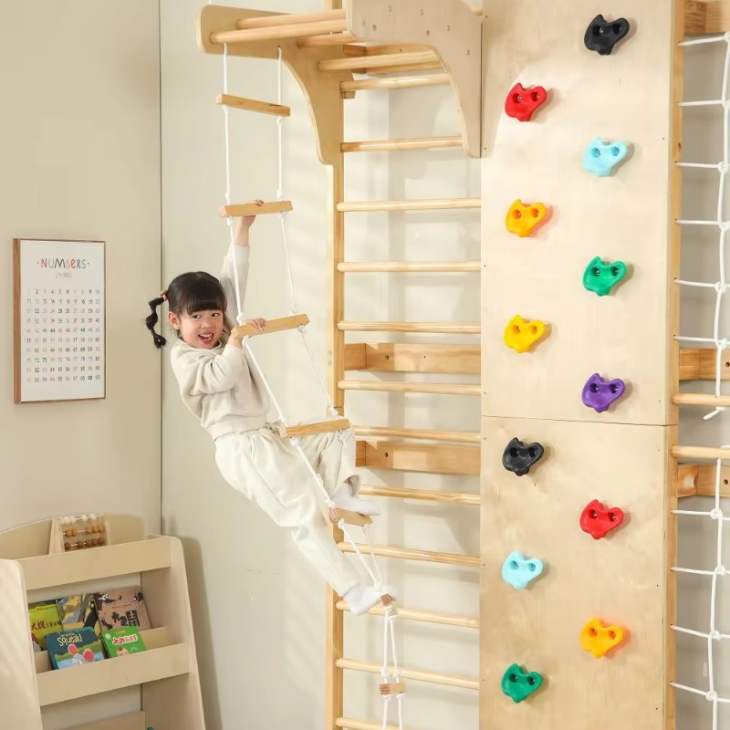 Kids Outdoor Wooden Climbing Frame - Drabinka Szwedzka Drewniana do Wspinaczki dla