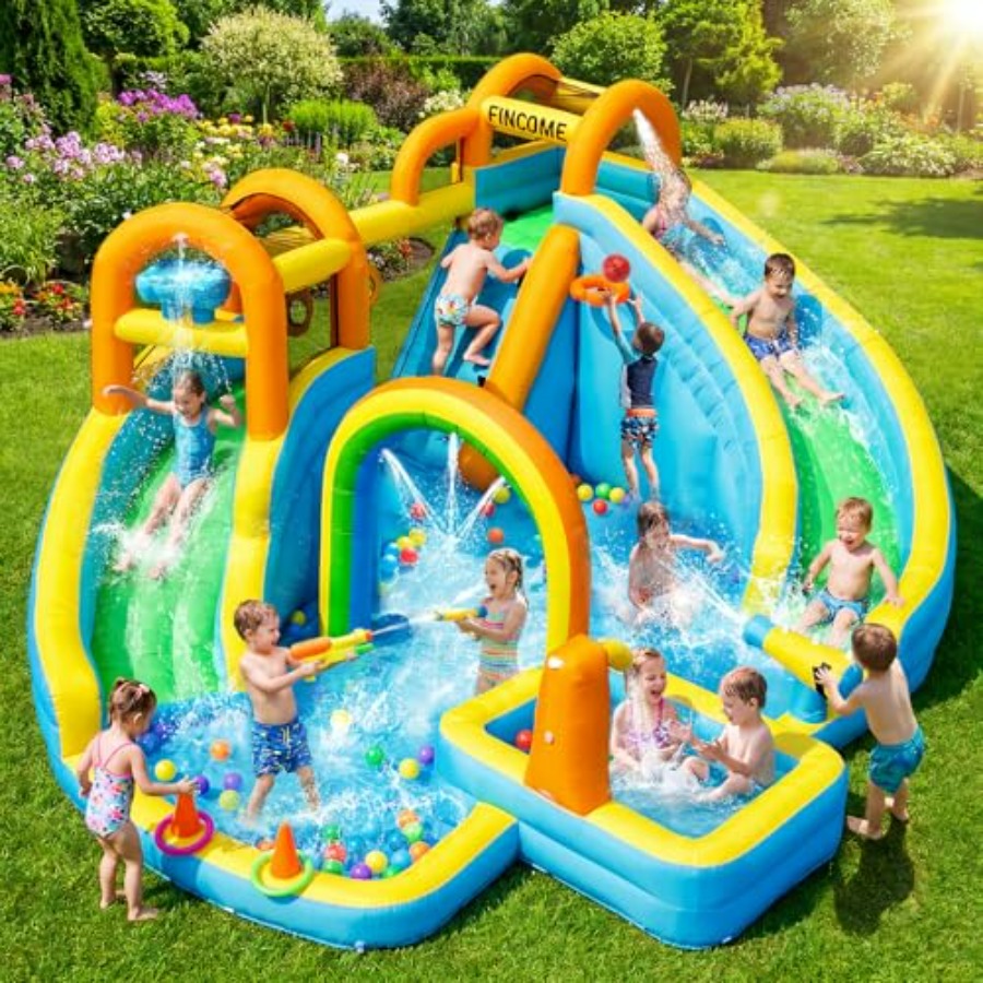 Kids Outdoor Ball - Nadmuchiwana zjeżdżalnia wodna na zewnątrz dla
