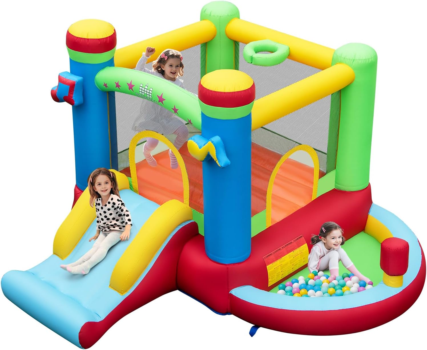 Kids Outdoor Ball - Nadmuchiwany domek do skakania z basenkiem