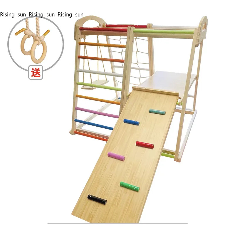 Kids Outdoor Wooden Climbing Frame - Drewniany zestaw do wspinaczki dla dzieci,