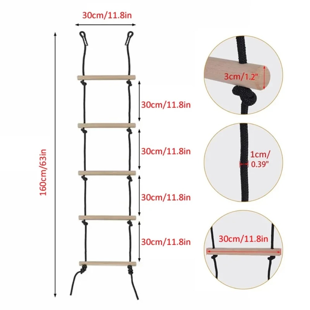 Drewniana drabina linowa do ws – Kids Outdoor Swing recenzja i cena