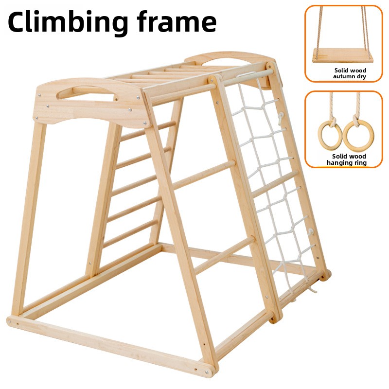 Zestaw do zabawy dla dzieci: d – Kids Outdoor Wooden Climbing Frame recenzja i cena