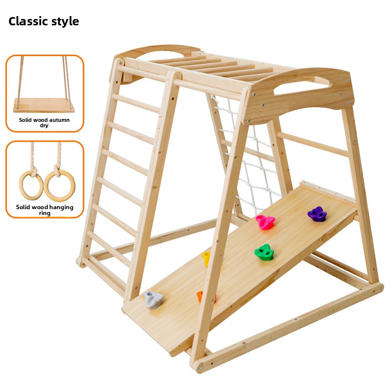 Zestaw do zabawy dla dzieci: d – Kids Outdoor Wooden Climbing Frame recenzja i cena