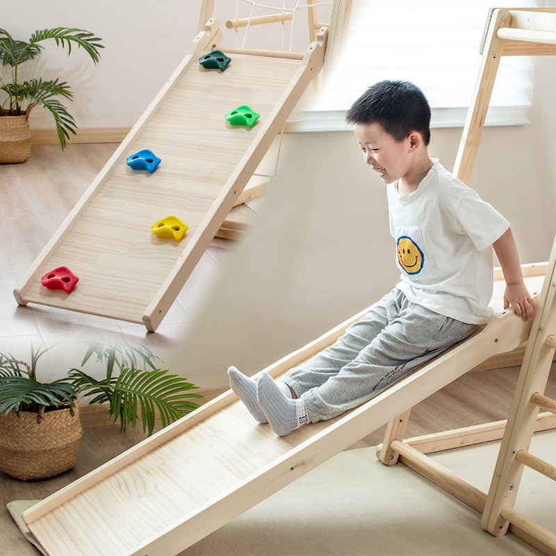 Kombinacja do zabawy dla dziec – Kids Outdoor Wooden Climbing Frame recenzja i cena