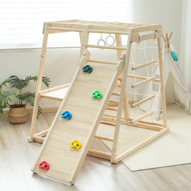 Kombinacja do zabawy dla dziec – Kids Outdoor Wooden Climbing Frame recenzja i cena