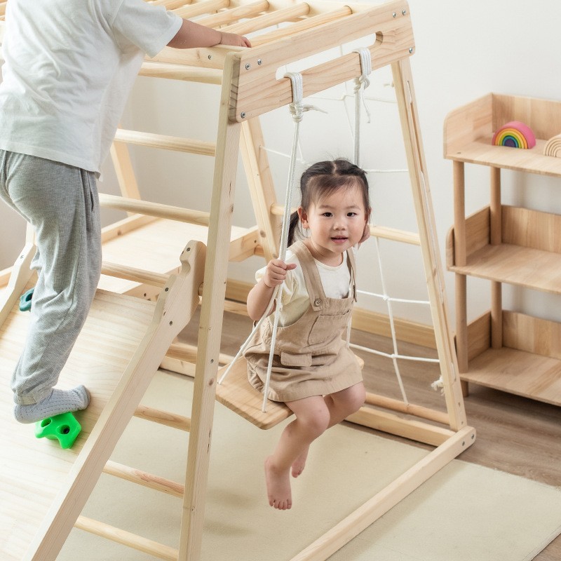 Kombinacja do zabawy dla dziec – Kids Outdoor Wooden Climbing Frame recenzja i cena
