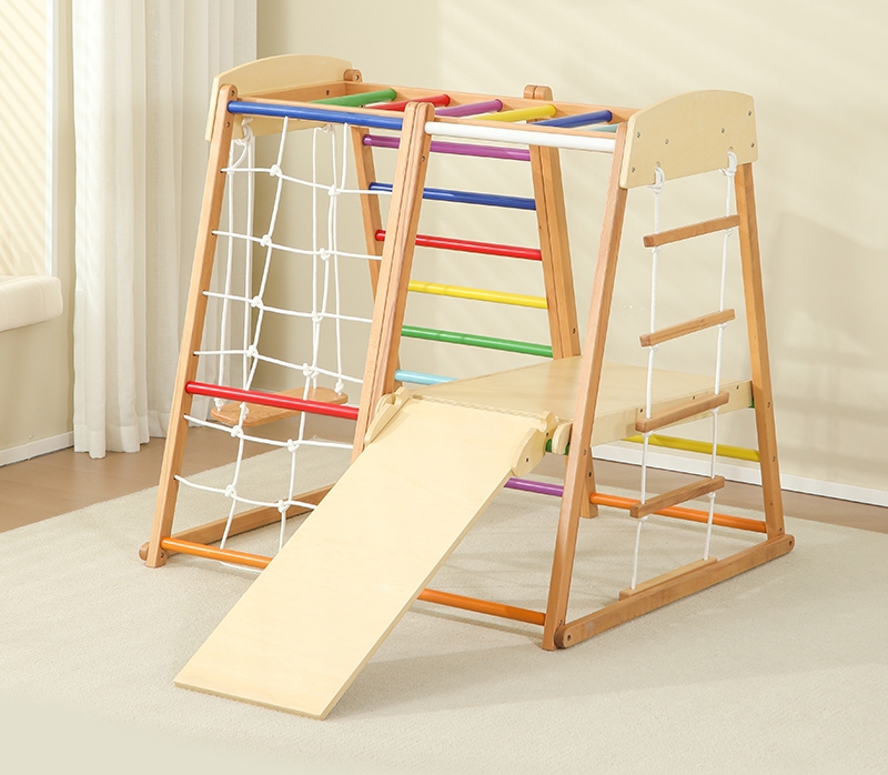 Dziecięca plac zabaw wewnętrzn – Kids Outdoor Wooden Climbing Frame recenzja i cena