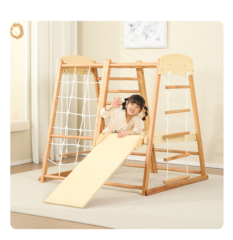Dziecięca plac zabaw wewnętrzn – Kids Outdoor Wooden Climbing Frame recenzja i cena