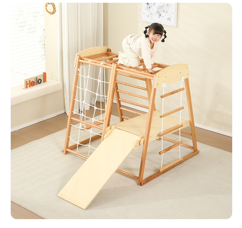 Dziecięca plac zabaw wewnętrzn – Kids Outdoor Wooden Climbing Frame recenzja i cena