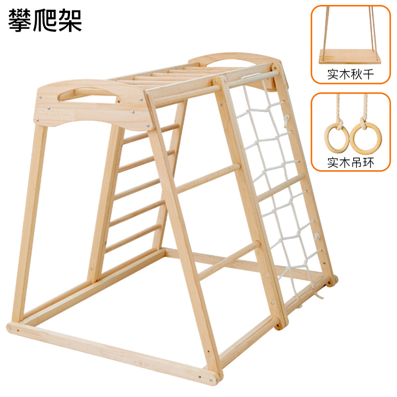 Zestaw do zabawy dla dzieci: d – Kids Outdoor Wooden Climbing Frame recenzja i cena