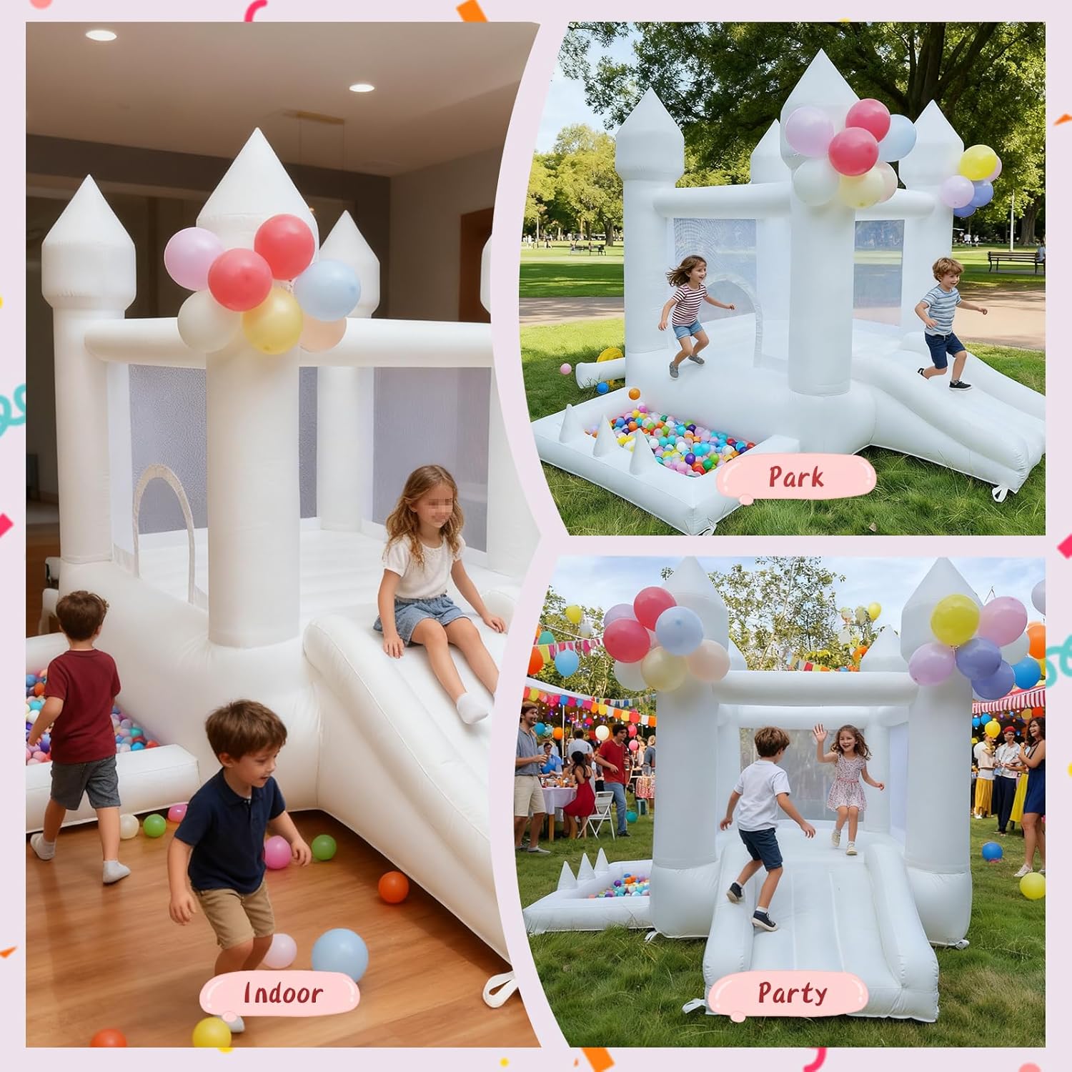 Biały dmuchany zamek do skakan – Kids Outdoor Ball recenzja i cena