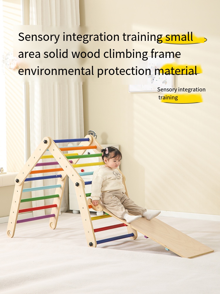 Drewniany trójkąt do wspinaczk – Kids Outdoor Wooden Climbing Frame recenzja i cena