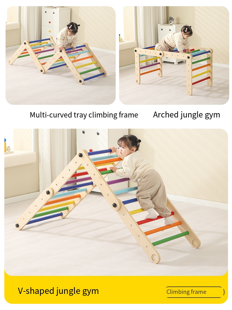 Drewniany trójkąt do wspinaczk – Kids Outdoor Wooden Climbing Frame recenzja i cena