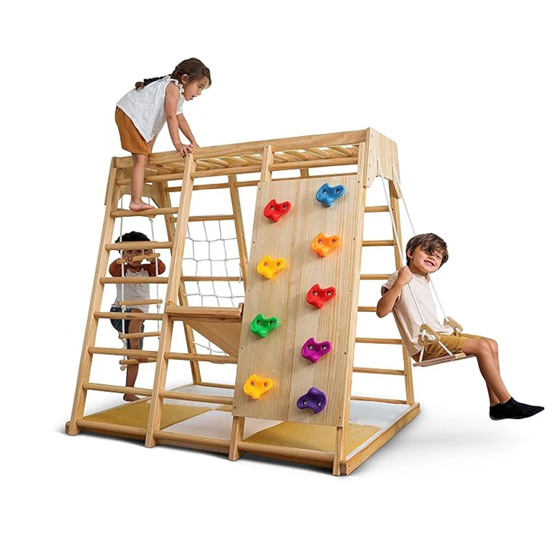 Dziecięcy plac zabaw w pomiesz – Kids Outdoor Wooden Climbing Frame recenzja i cena