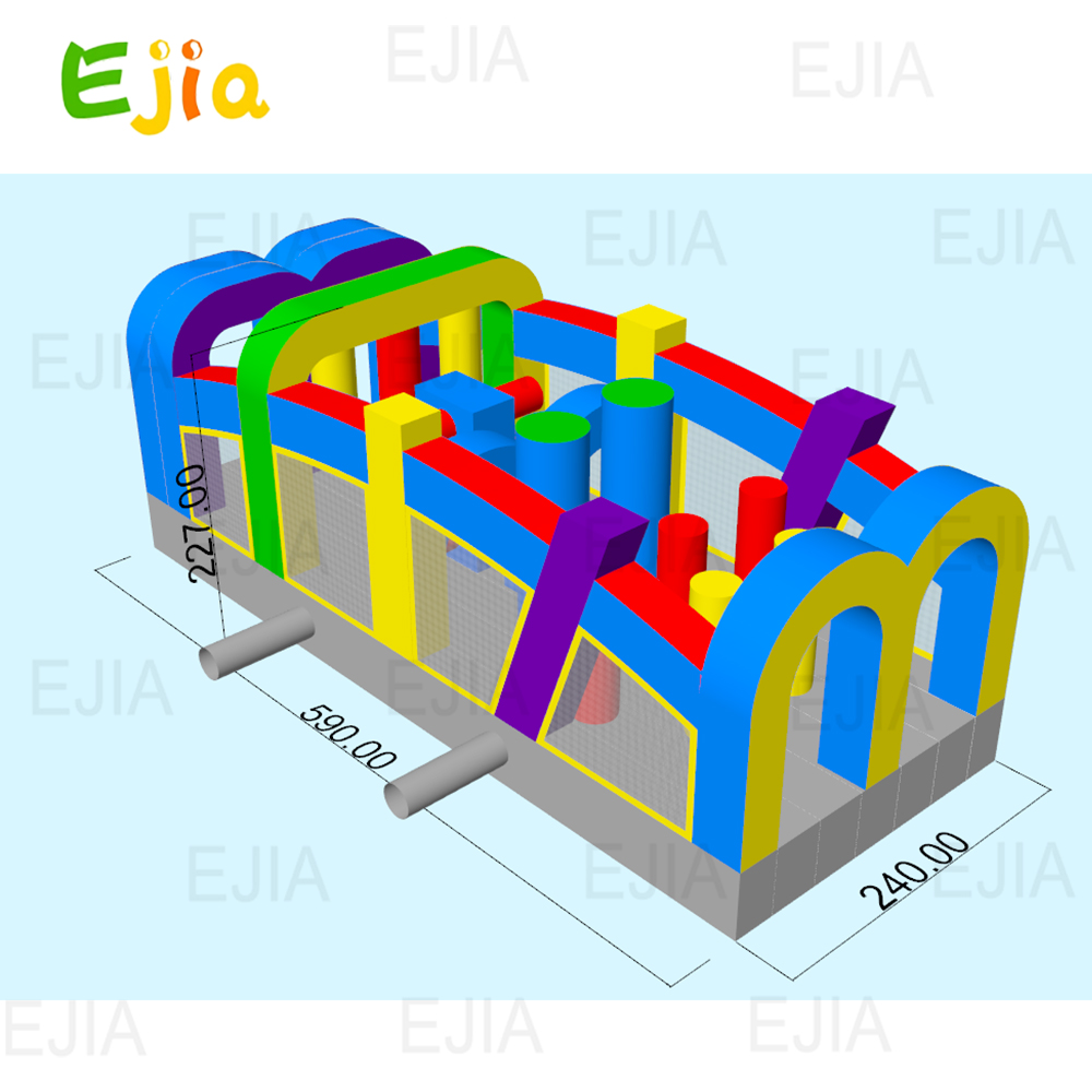 Komercyjny dmuchany park lęski – Kids Outdoor Obstacle Course Equipment recenzja i cena