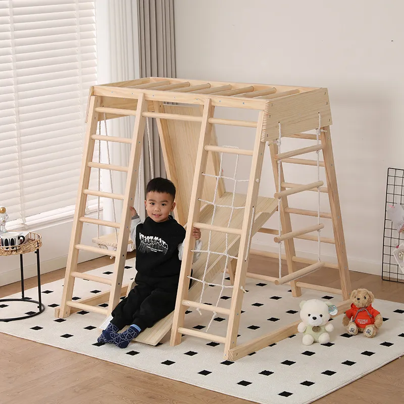 Drewniany zestaw do zabawy dla – Kids Outdoor Wooden Climbing Frame recenzja i cena