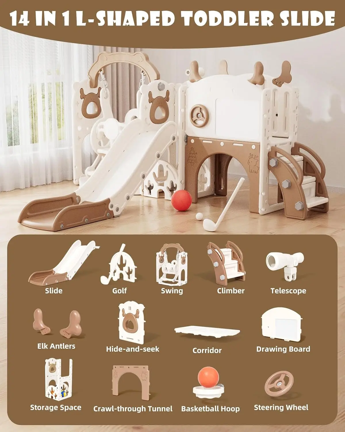 Zestaw zjeżdżalni i huśtawki 1 – Kids Outdoor Swing recenzja i cena