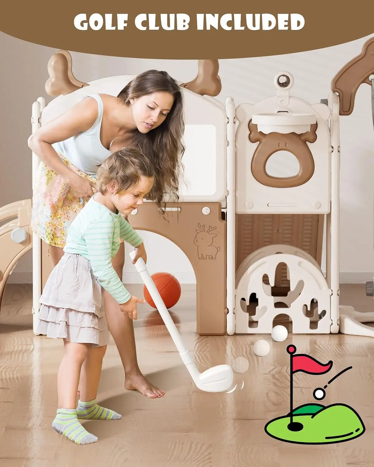Zestaw zjeżdżalni i huśtawki 1 – Kids Outdoor Swing recenzja i cena