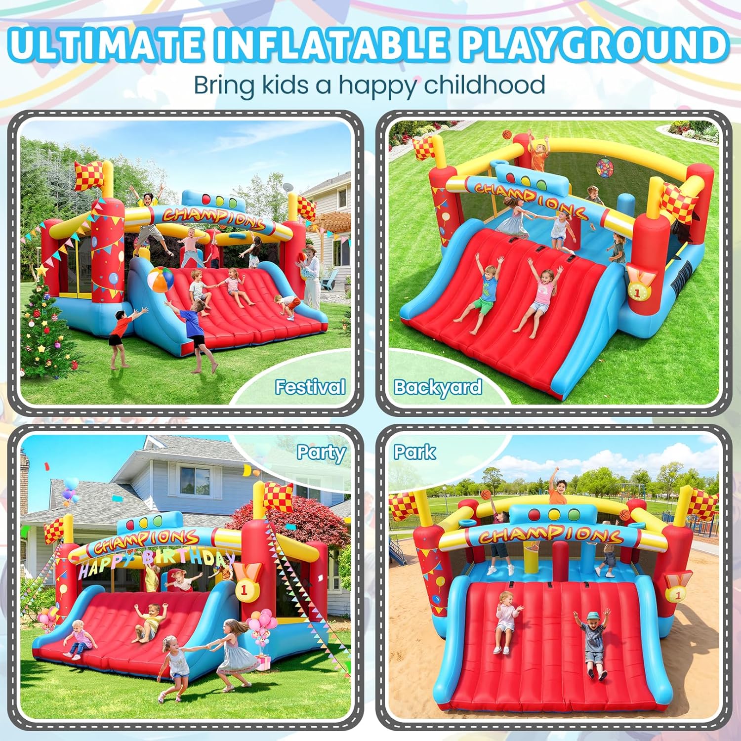 Duży dmuchany zamek do skakani – Kids Outdoor Games recenzja i cena