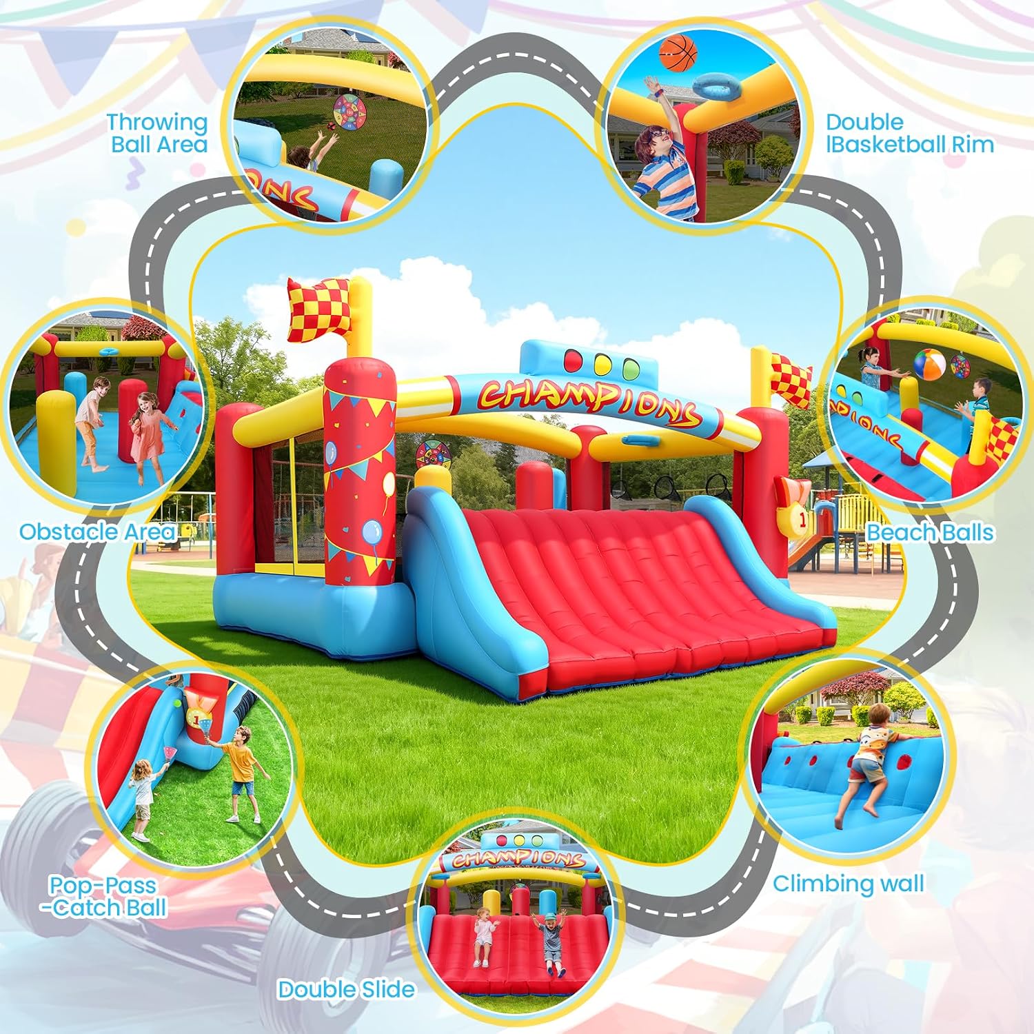 Duży dmuchany zamek do skakani – Kids Outdoor Games recenzja i cena