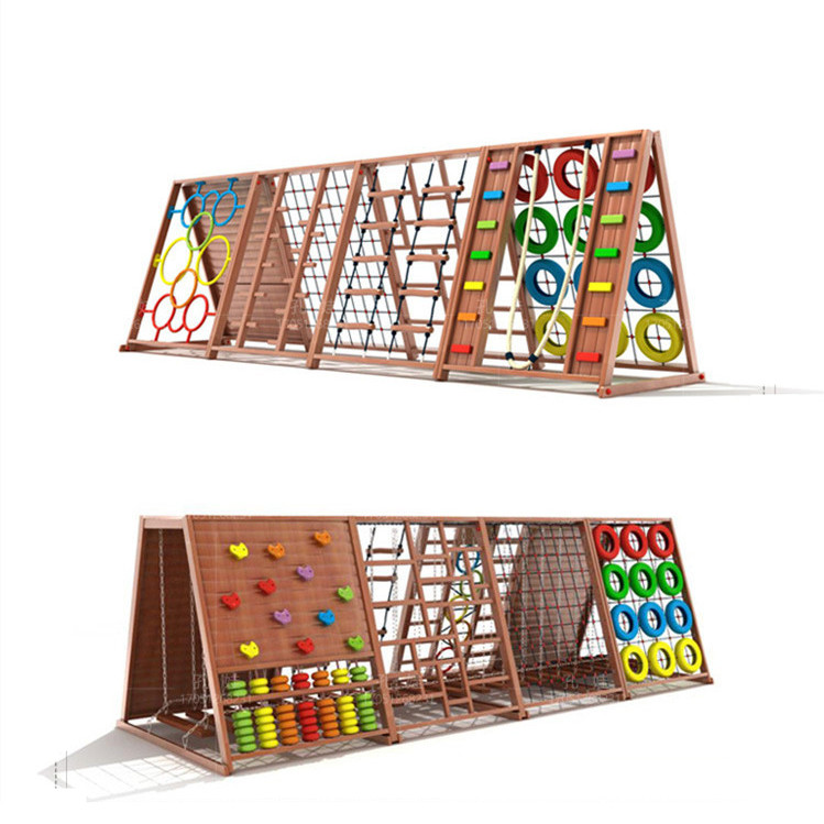 Drewniany zestaw do wspinaczki – Kids Outdoor Wooden Climbing Frame recenzja i cena