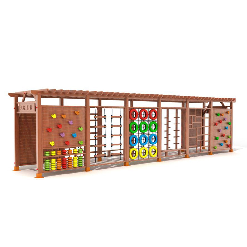 Drewniany zestaw do wspinaczki – Kids Outdoor Wooden Climbing Frame recenzja i cena